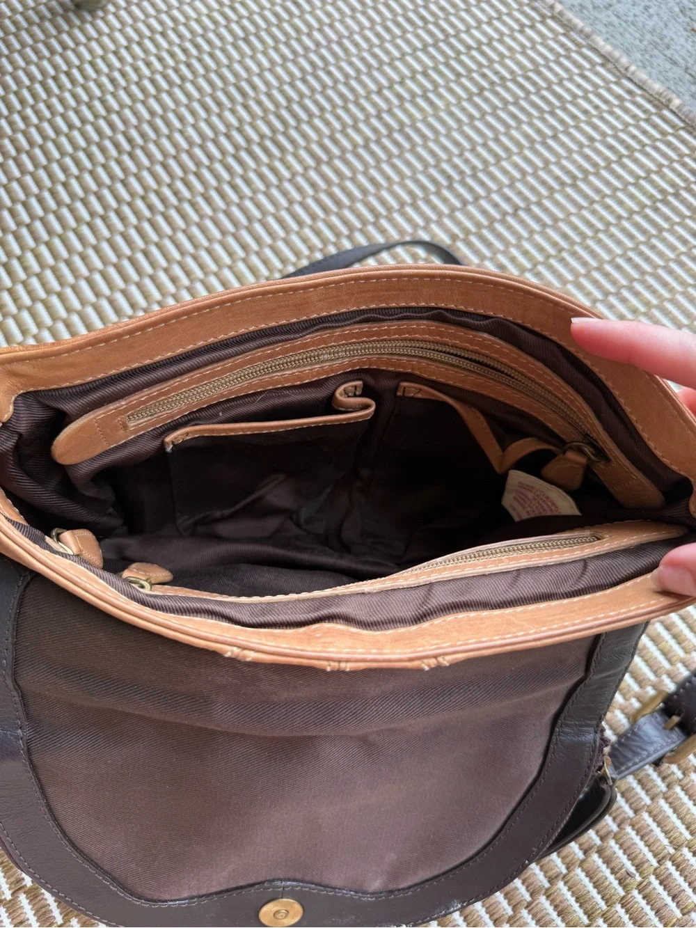 Lucky Brand Genuine Leather Crossbody/Saddle Bag